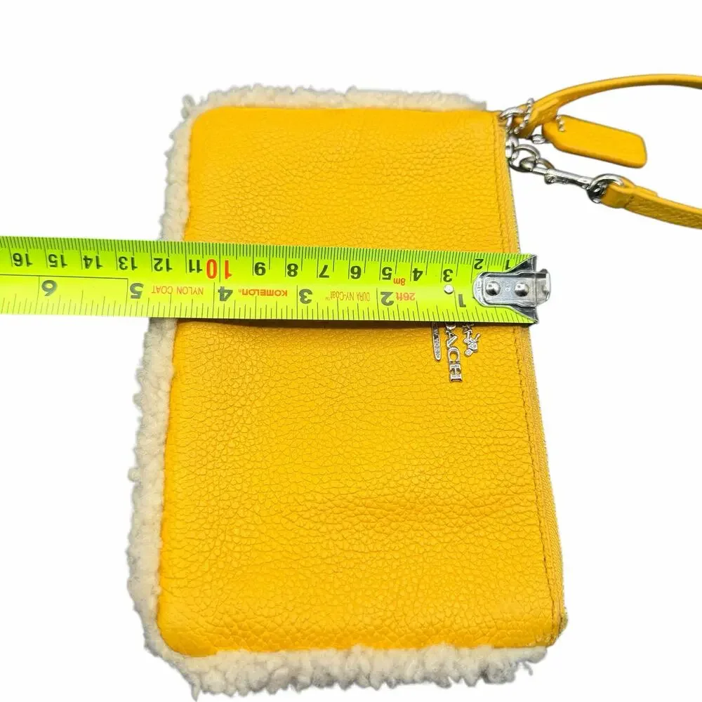 Coach yellow leather